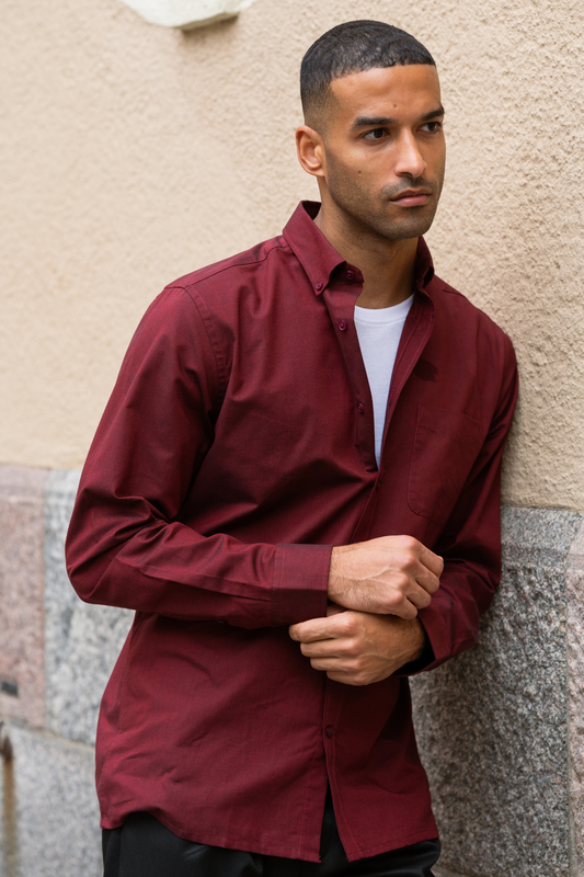 Pablo | Overshirt manga larga rojo