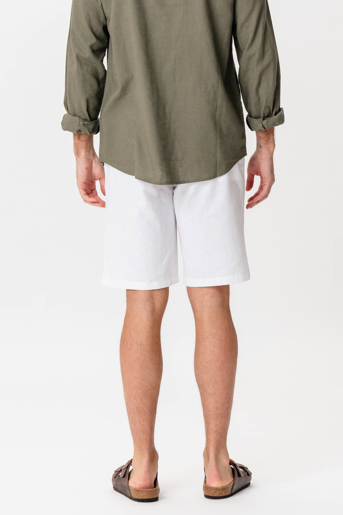 Manuel | Pantalones cortos blancos de lino