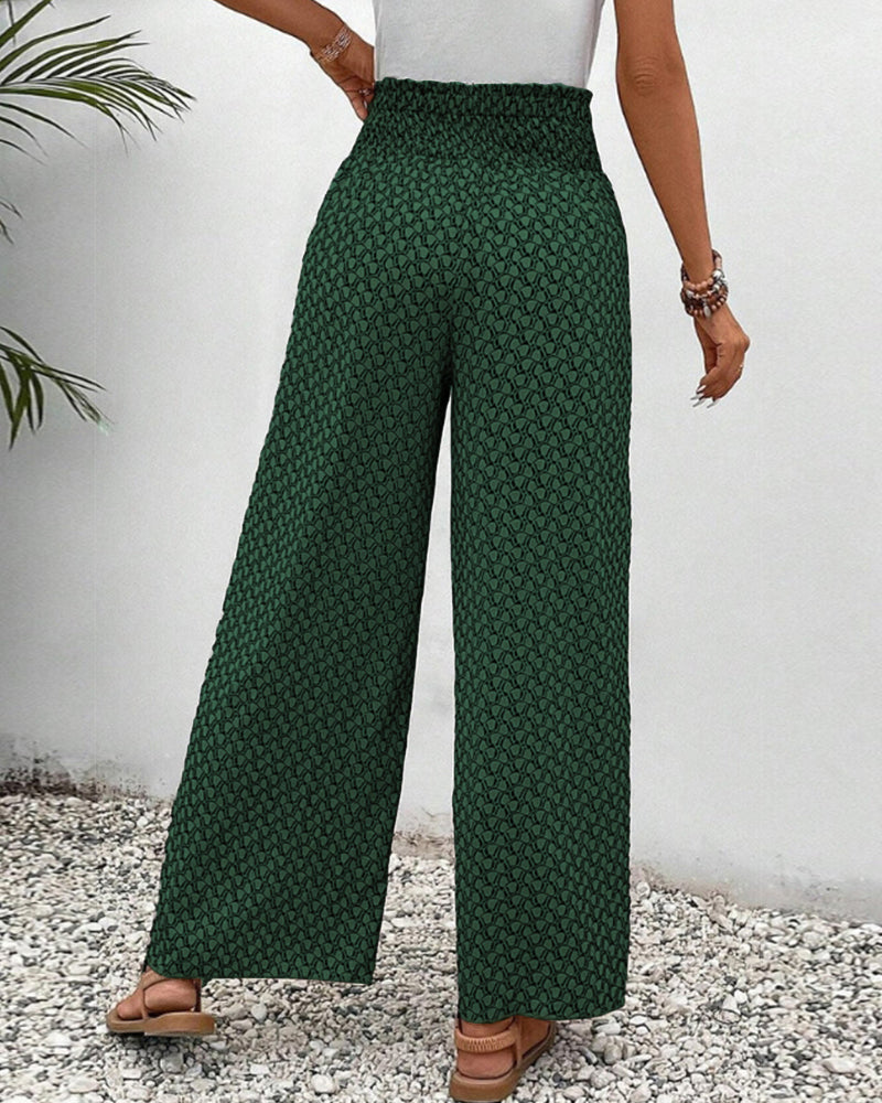 Henriette Pantalon Large Mujer – Cintura Alta, Corte Favorable y Tejido Cómodo