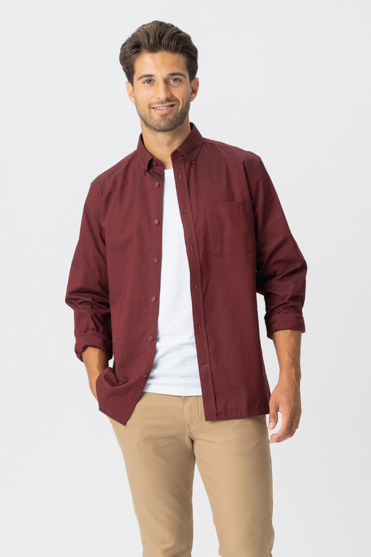 Pablo | Overshirt manga larga rojo
