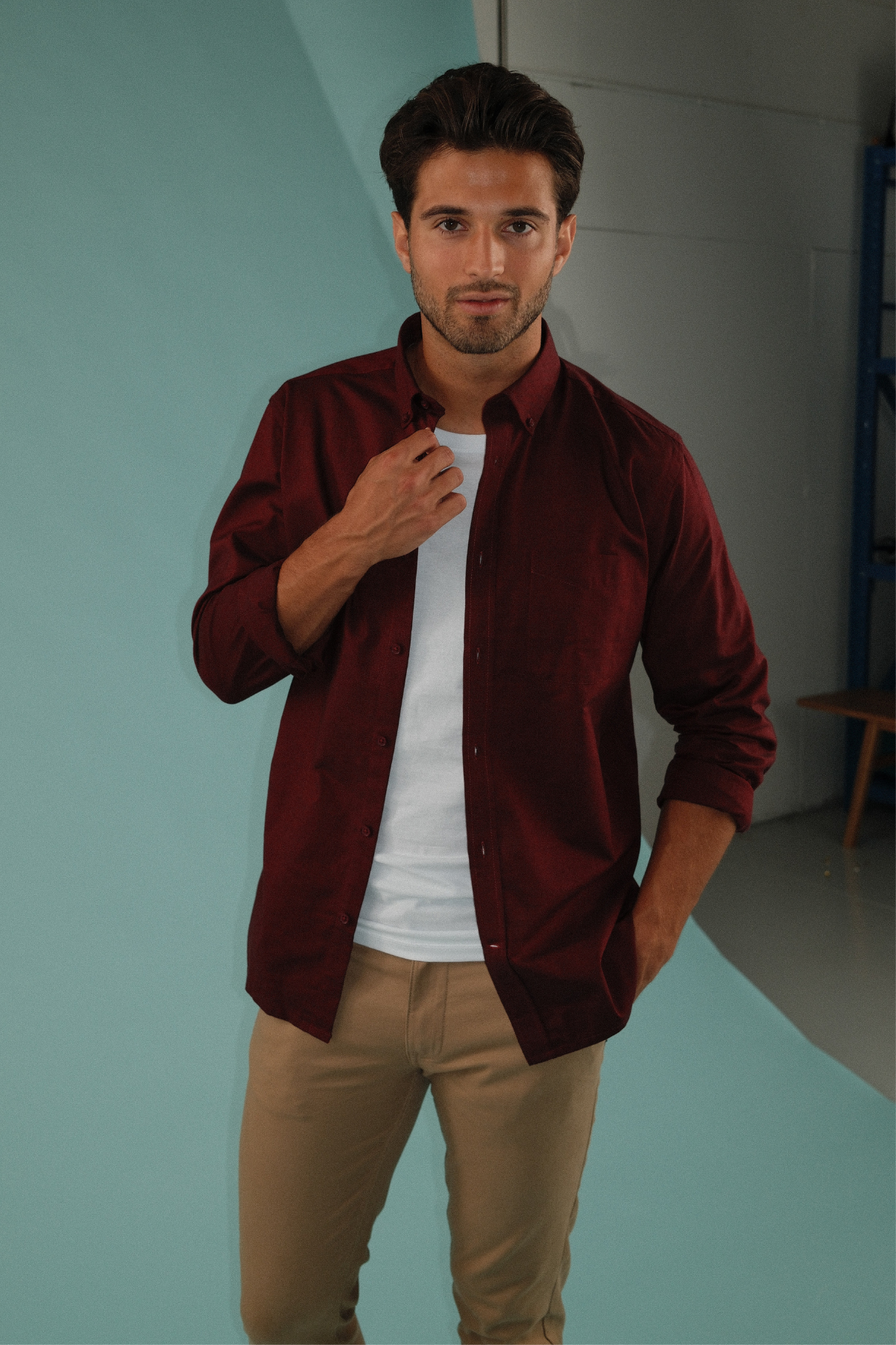 Pablo | Overshirt manga larga rojo