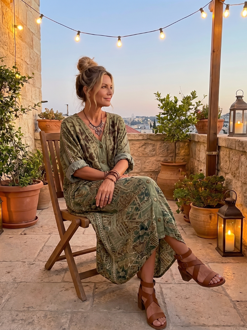 Alicia| Vestido Midi Oversize con Botones y Bolsillos