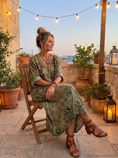 Alicia| Vestido Midi Oversize con Botones y Bolsillos