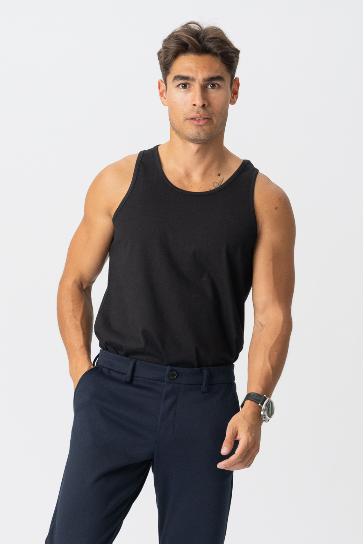 Cameron | Camiseta de tirantes negra