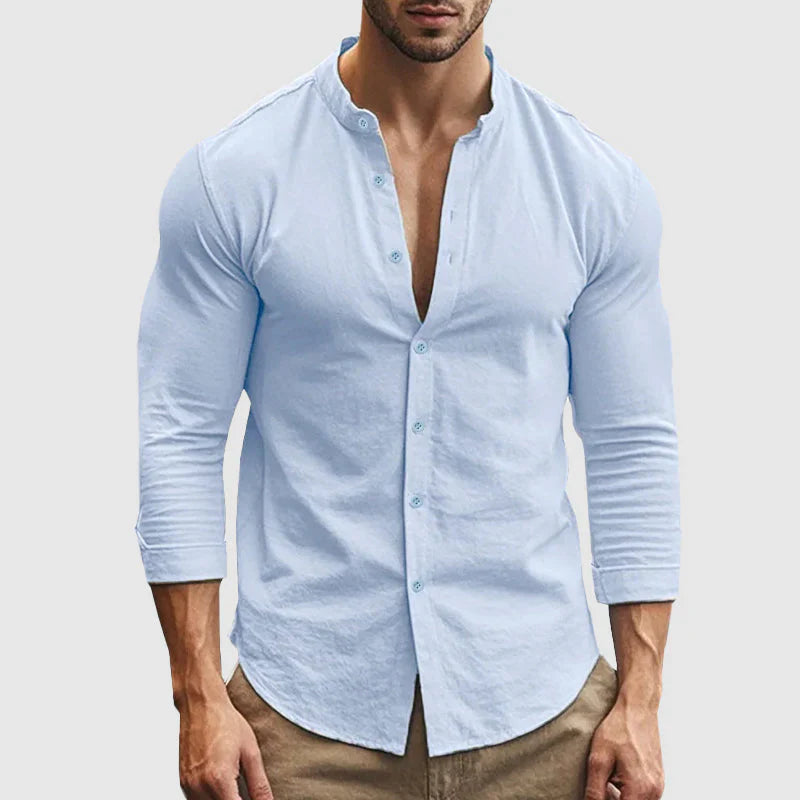 Elio| Camisa de 100% lino premium de corte relajado