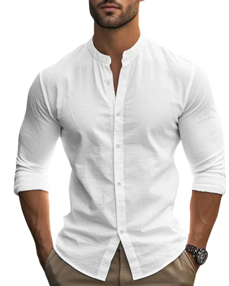 Elio| Camisa de 100% lino premium de corte relajado