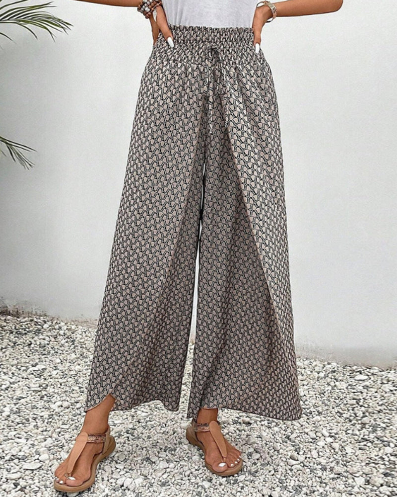 Henriette Pantalon Large Mujer – Cintura Alta, Corte Favorable y Tejido Cómodo