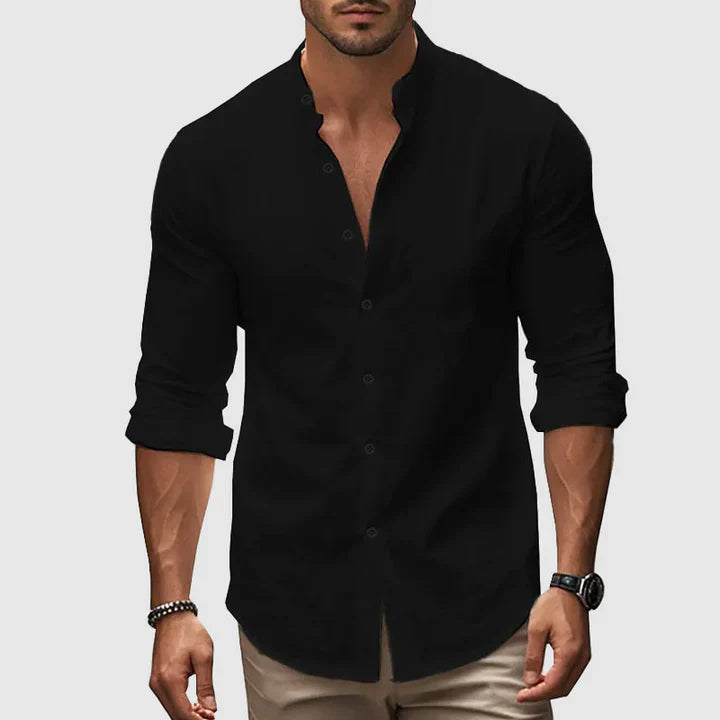 Elio| Camisa de 100% lino premium de corte relajado