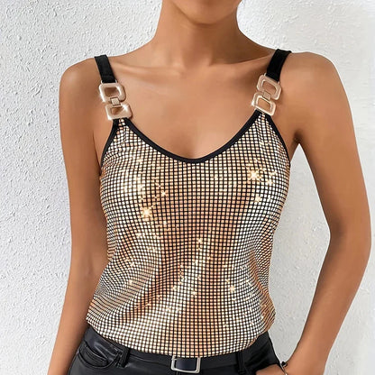 Alejandra | Camiseta sin mangas con lentejuelas