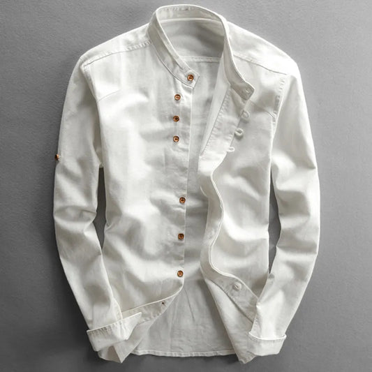 Antonio | Camisa minimalista de cuello japonés