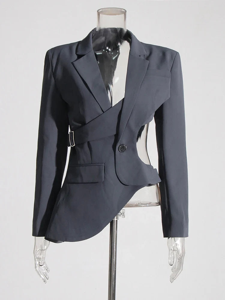 Blazer con corte asimétrico