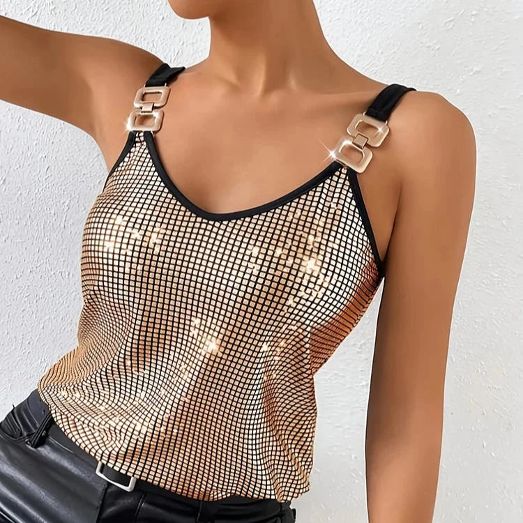 Alejandra | Camiseta sin mangas con lentejuelas