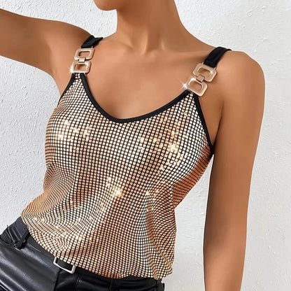 Alejandra | Camiseta sin mangas con lentejuelas