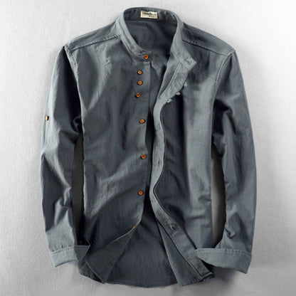 Antonio | Camisa minimalista de cuello japonés