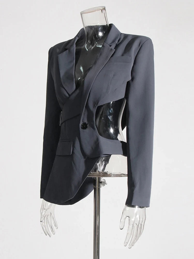 Blazer con corte asimétrico
