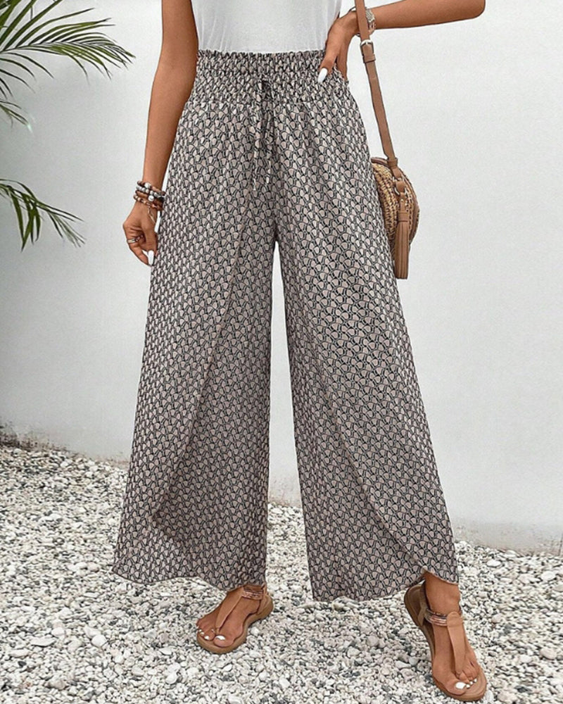 Henriette Pantalon Large Mujer – Cintura Alta, Corte Favorable y Tejido Cómodo