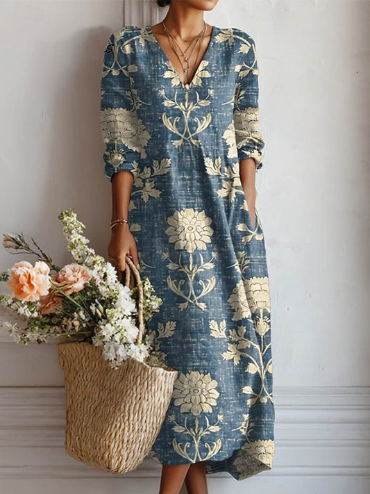 Esperanza | Vestido Midi Boho de Lino