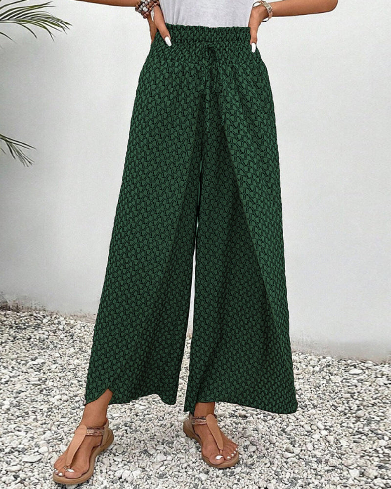 Henriette Pantalon Large Mujer – Cintura Alta, Corte Favorable y Tejido Cómodo