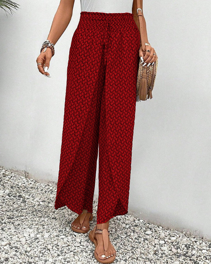 Henriette Pantalon Large Mujer – Cintura Alta, Corte Favorable y Tejido Cómodo