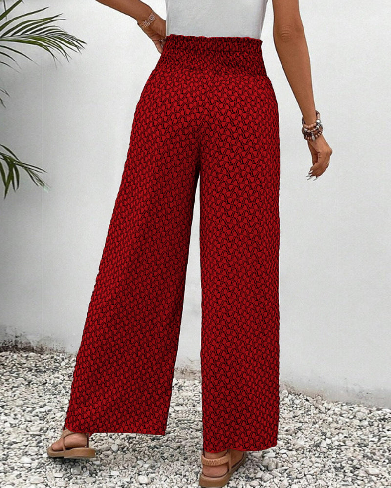 Henriette Pantalon Large Mujer – Cintura Alta, Corte Favorable y Tejido Cómodo